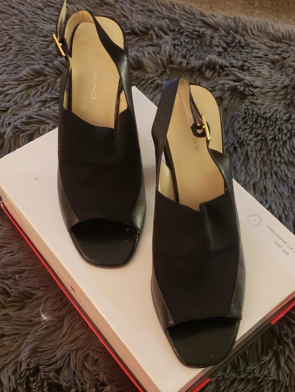 Black BANDOLINO Slingback Heels